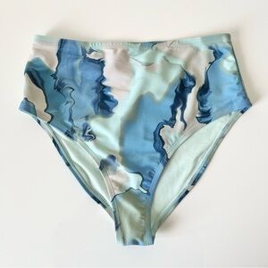 Cupshe Abstract High Waist Bathing Suit Bottoms Size OX